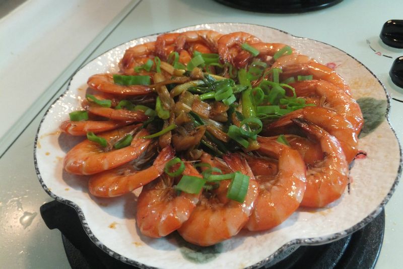 【萬家香大吟釀薄鹽醬油】之爆香蝦子