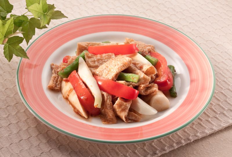 [簡易食譜]全素-蘑菇醬燴豆皮