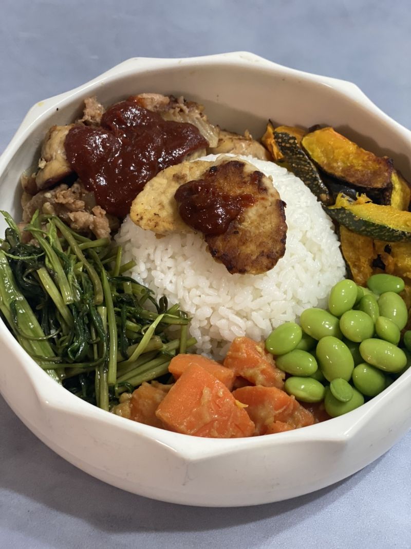 韓式辣味天貝佛陀碗 (蔬食料理)