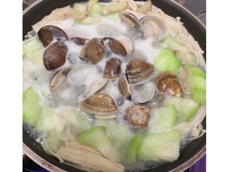 絲瓜蛤蜊金針