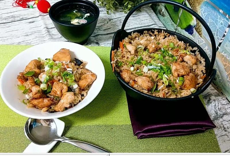 里雞肉雙菇炊飯