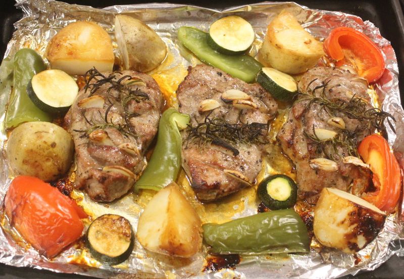 大蒜烤豬肉