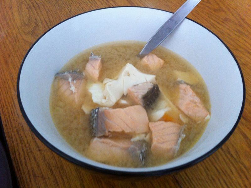 味噌鮭魚湯