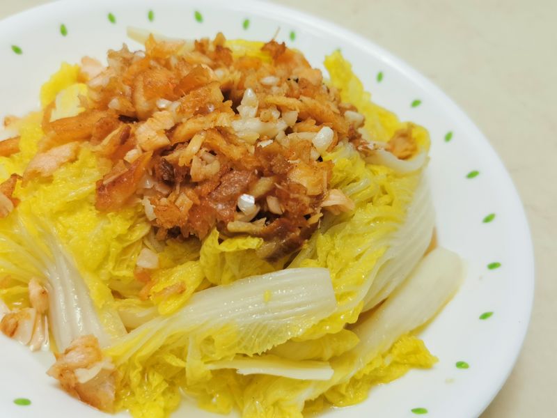鮭魚鬆娃娃菜