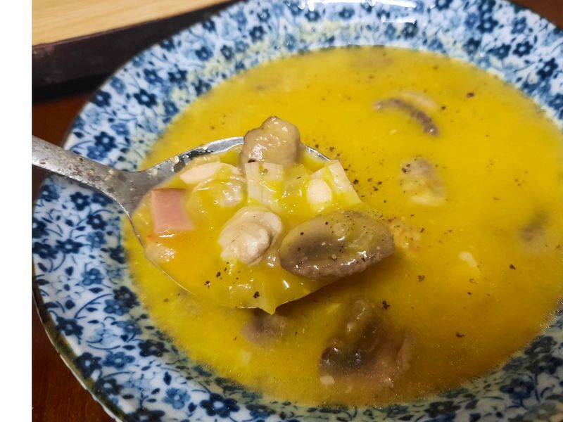 南瓜蛤蜊蘑菇濃湯
