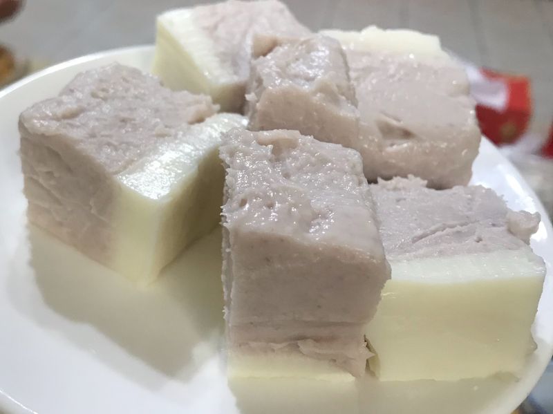 椰漿芋頭牛奶雪花糕(無椰子粉)