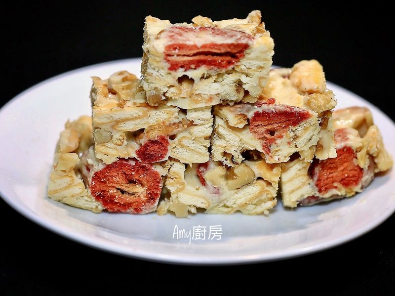 草莓核桃雪Q餅(不失敗料理)