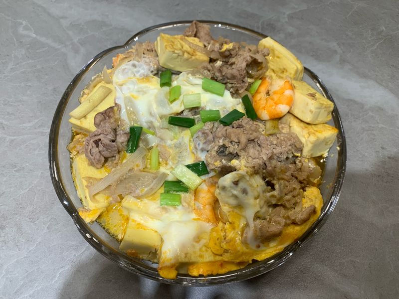 海陸豆瓣醬燒豆腐蛋