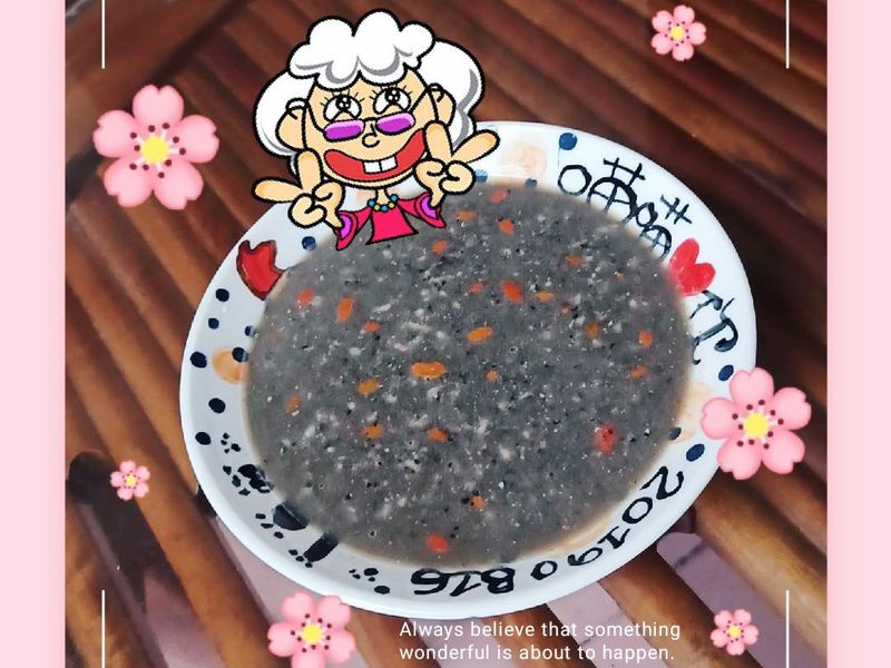 養生黑芝麻燕麥枸杞粥（電鍋版）芝麻糊