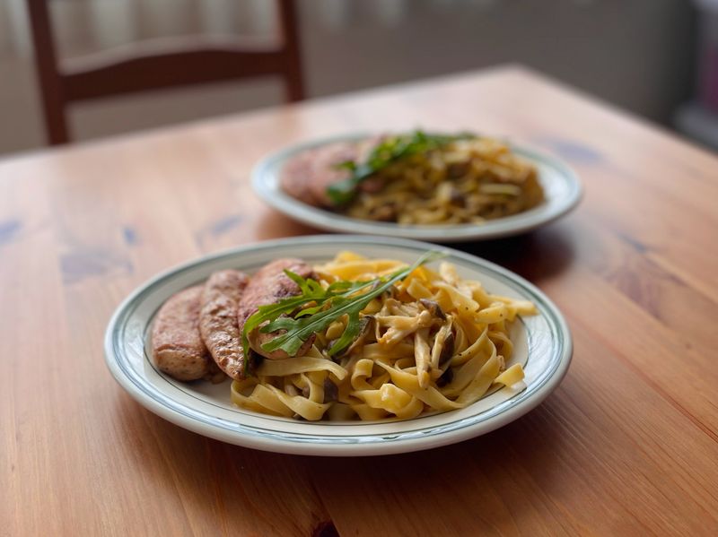 南瓜雞肉寬麵