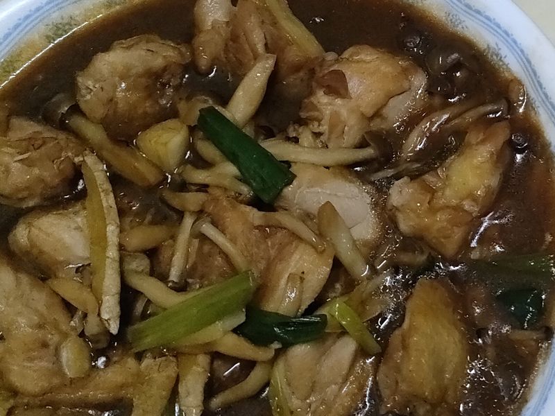 蔥燒菇雞