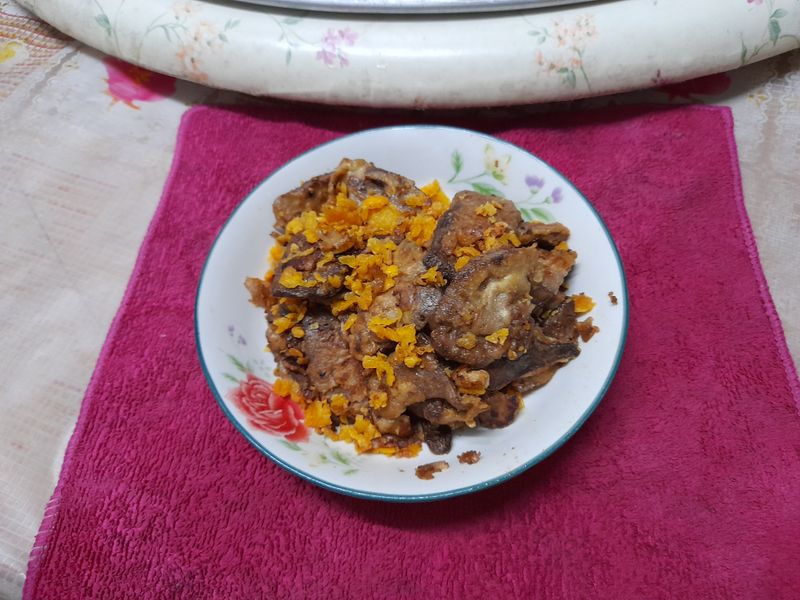 豬肝蛋煎