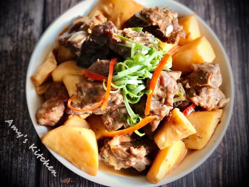 竹筍燒排骨(電鍋料理)