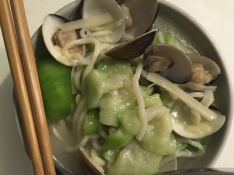 絲瓜蛤蜊麵線 #魔力家快煮鍋