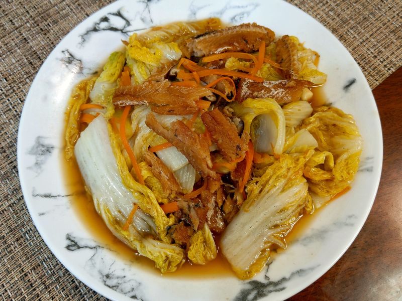 燒鰻燉娃娃菜