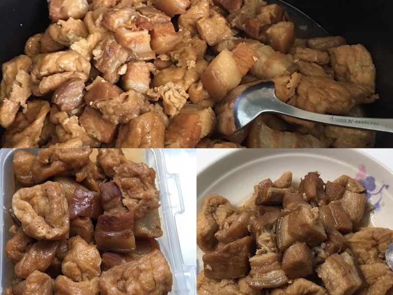 五花腩燜燒豆卜(江浙料理)