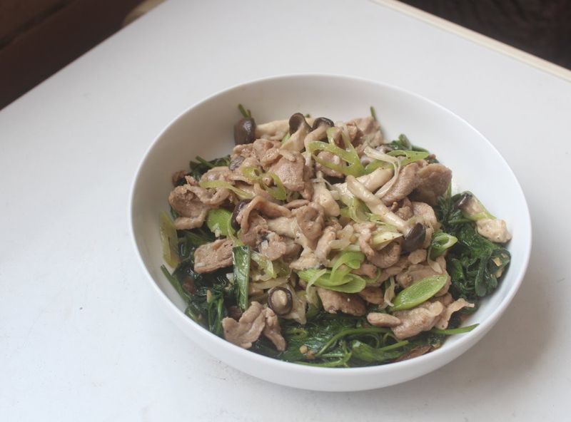 鴨肉空心菜