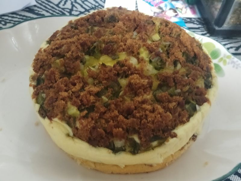 蔥花肉鬆蒸蛋糕