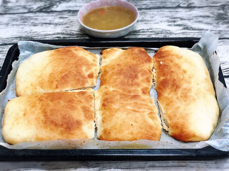 烤餅佐咖哩醬(水波爐料理)