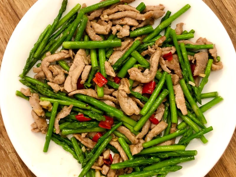蘆筍炒肉絲