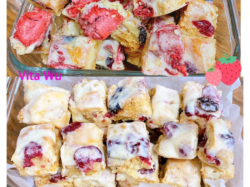 《🍓草莓+蔓越莓雪Q餅》