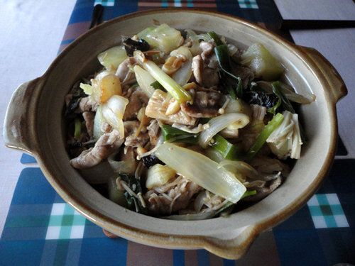 洋蔥肉片煲飯