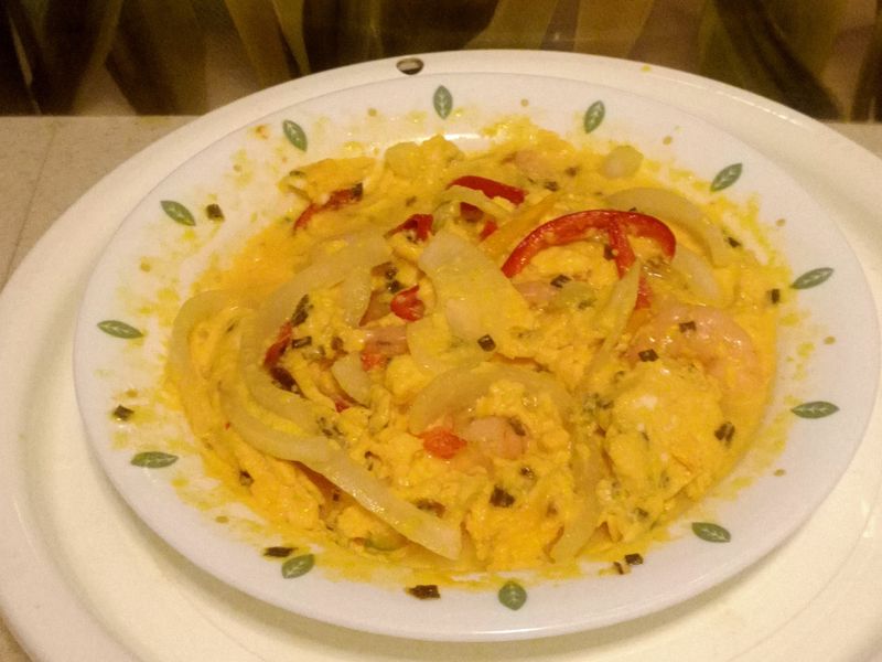 減脂增肌。。。微波爐蝦仁炒蛋🦐🥚