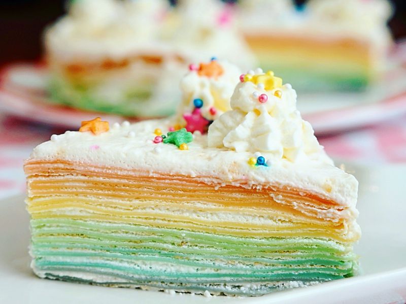 濃郁法國鮮奶油彩虹千層蛋糕🌈