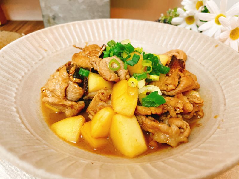 蘋果炒豬肉片