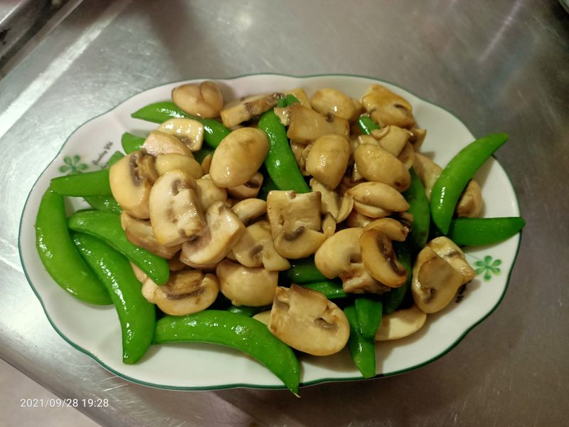 奶油蘑菇甜豆