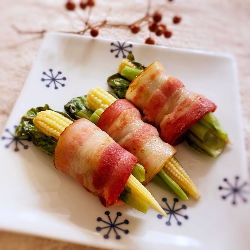 蔬菜培根捲