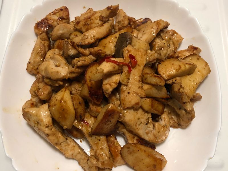 孜然香炒雞胸杏鮑菇