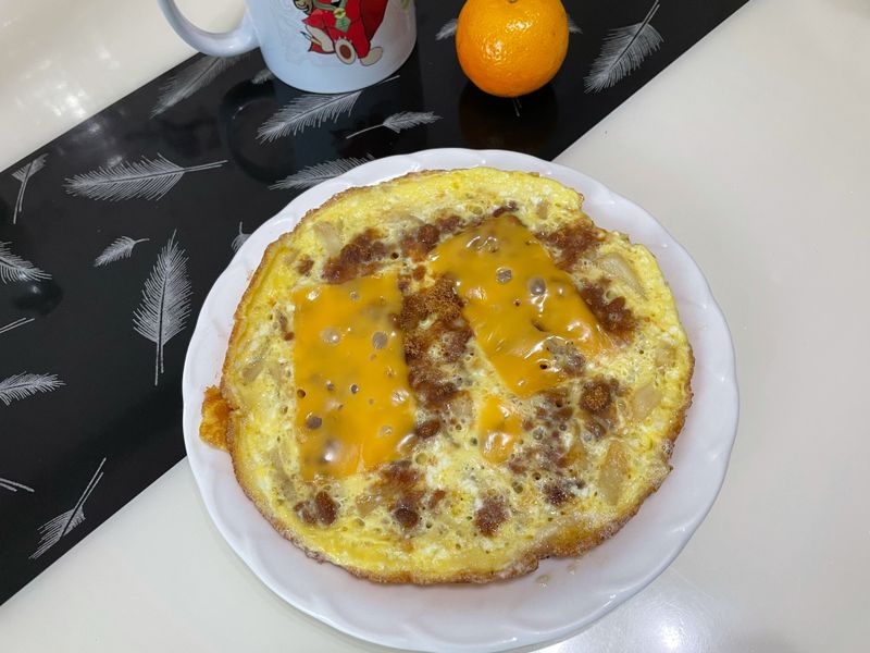薯條烘蛋(剩食再利用)