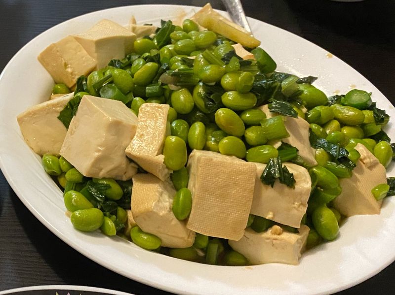 雪菜毛豆豆腐（自家製雪菜）