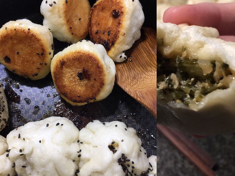 酸菜包子(蒸的煎的二種口味一次滿足)