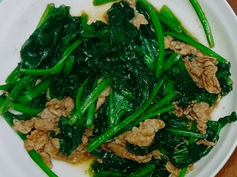 沙茶豬肉波菜
