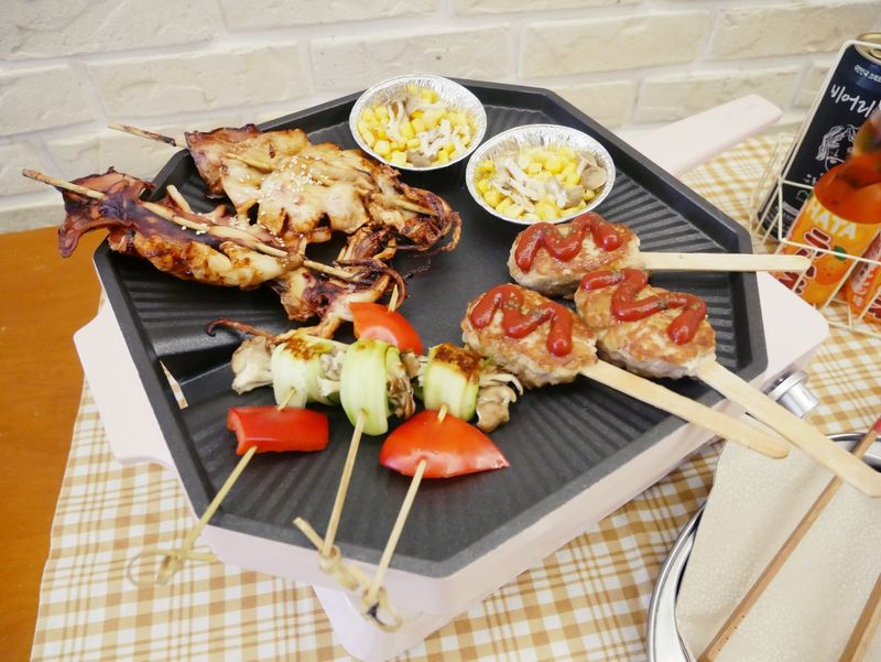 微烤肉「三種菇菇烤肉餐」多種變化好滿足。