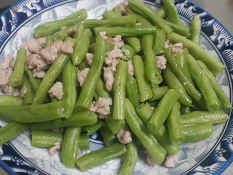 敏豆炒肉末
