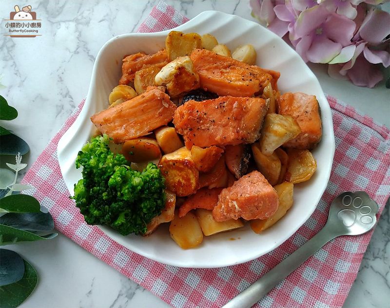 糖醋鮭魚杏鮑菇★不用糖,果醋調味低醣菜