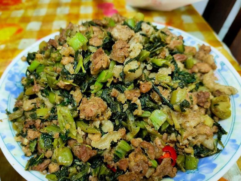 雪菜肉豆
