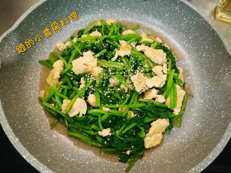 菠菜炒蛋(素食可)