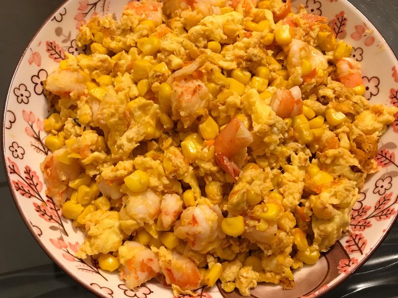 鮮蝦玉米炒蛋