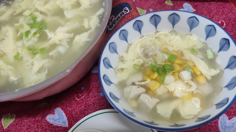 十分鐘快煮雞肉玉米蛋花湯