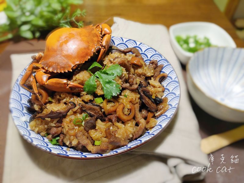 紅蟳米糕(古早味油飯)(電子鍋料理)