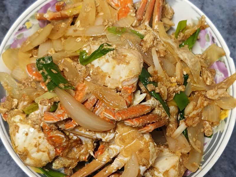 沙茶炒蟹