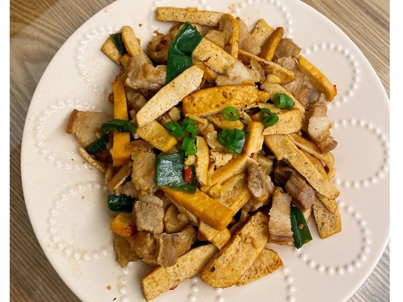 豆乾炒五花豬