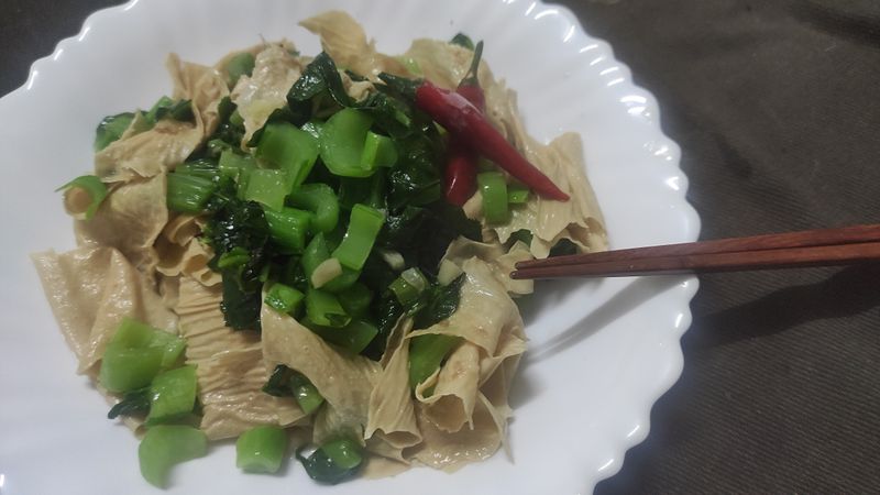 年節年菜大熱炒-雪菜豆皮(素食可)