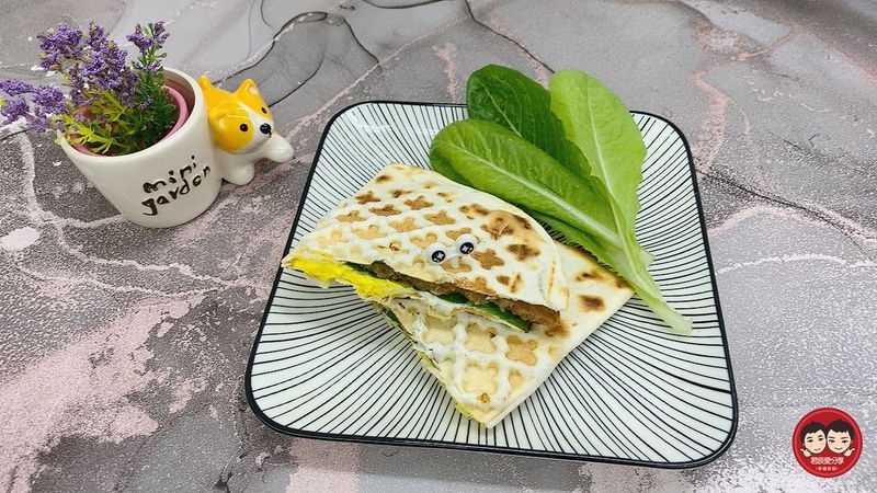 熱壓墨西哥餅皮肉排蛋~熱壓機食譜