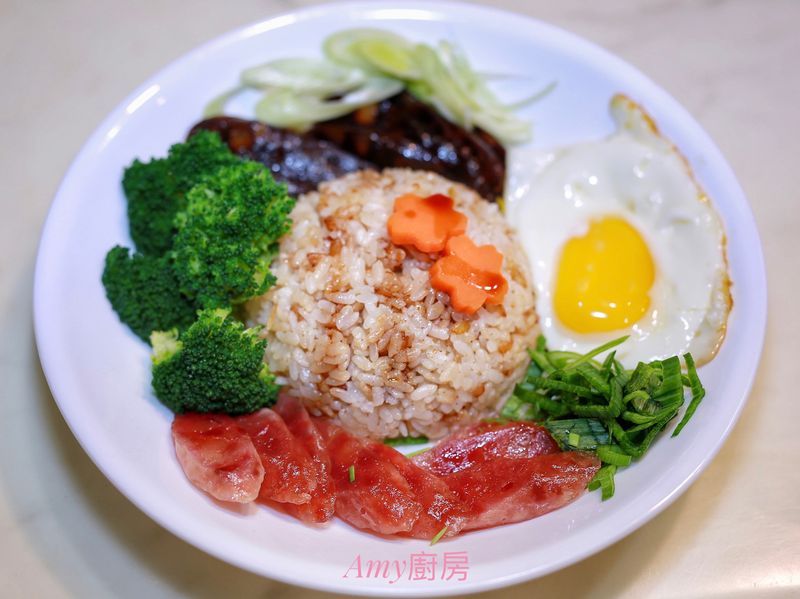 臘味雙拼煲仔飯(簡易電鍋版)