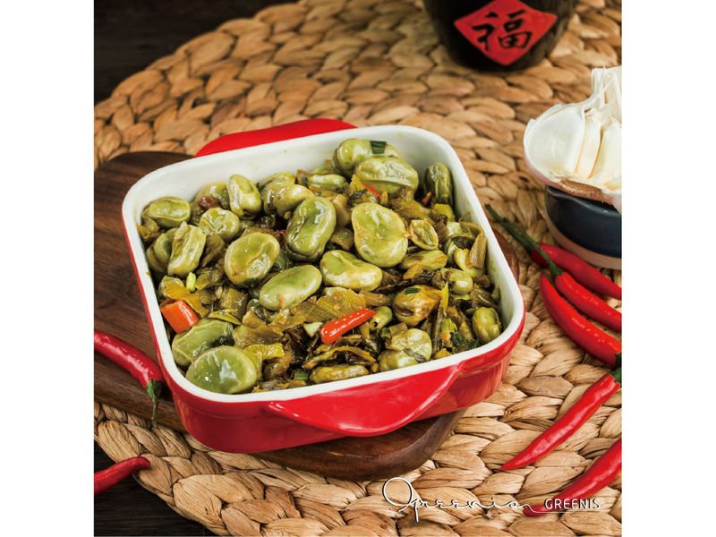 蠶豆炒酸菜